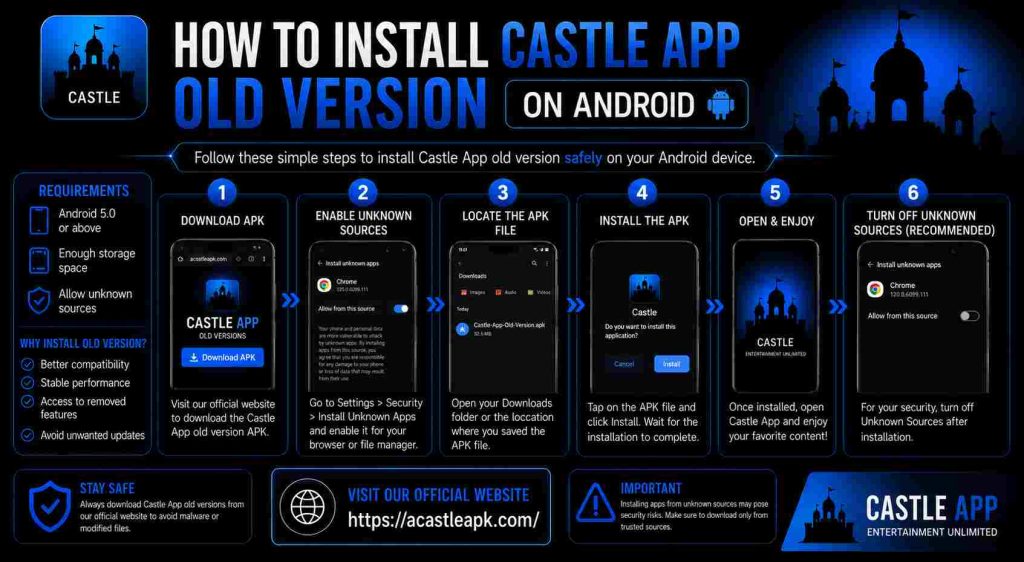 castle app download old version